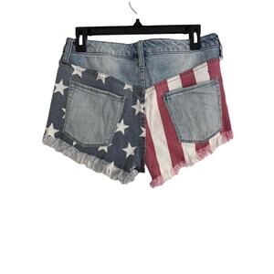 Mossimo Supply Co. Flag Denim Jean Shorts Cut Off Womens 29
